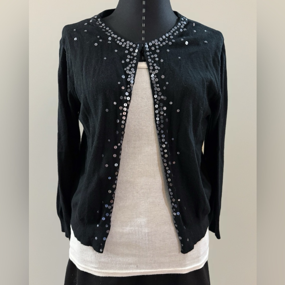 Isaac Mizrahi Black Knit Sweater